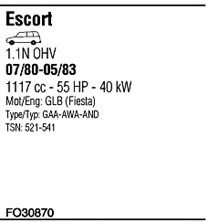 WALKER FO30870 Exhaust System